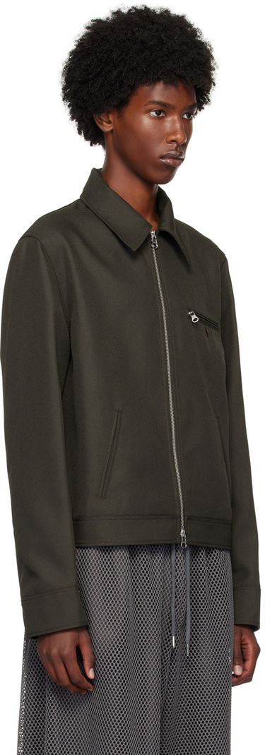 Bomber bunda Courrèges Signature Retro Zip-Up Jacket Zelené | 324CBL204PL0056, 1