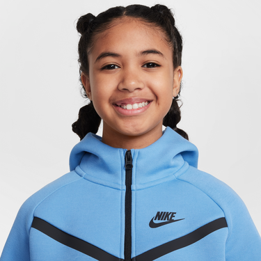 Mikina Nike Girls' Sportswear Tech Fleece Full-Zip Hoodie Modrá | HV8695-489, 2