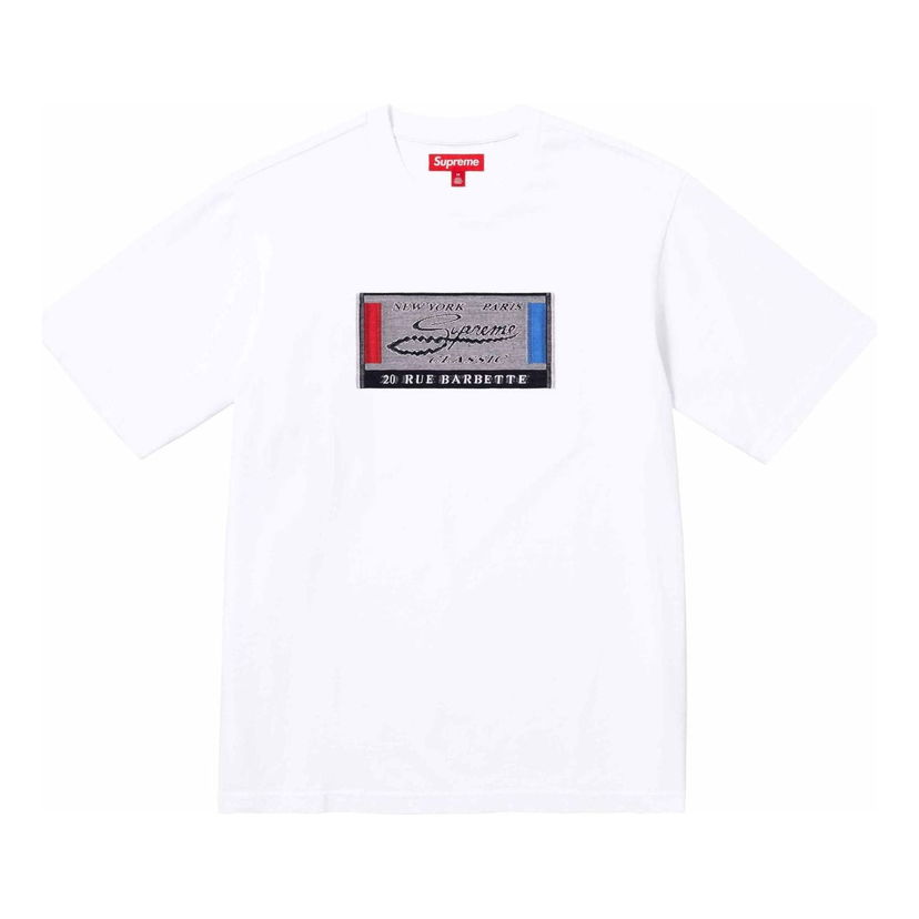 Tričko Supreme Intarsia Label T-Shirt Biela | SUP-SS24-283