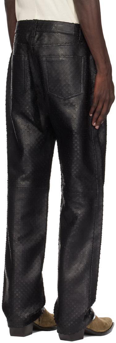 Džínsy Helmut Lang Helmut Lang Hole-Punched Worker Leather Pants Čierna | O06HM210, 2