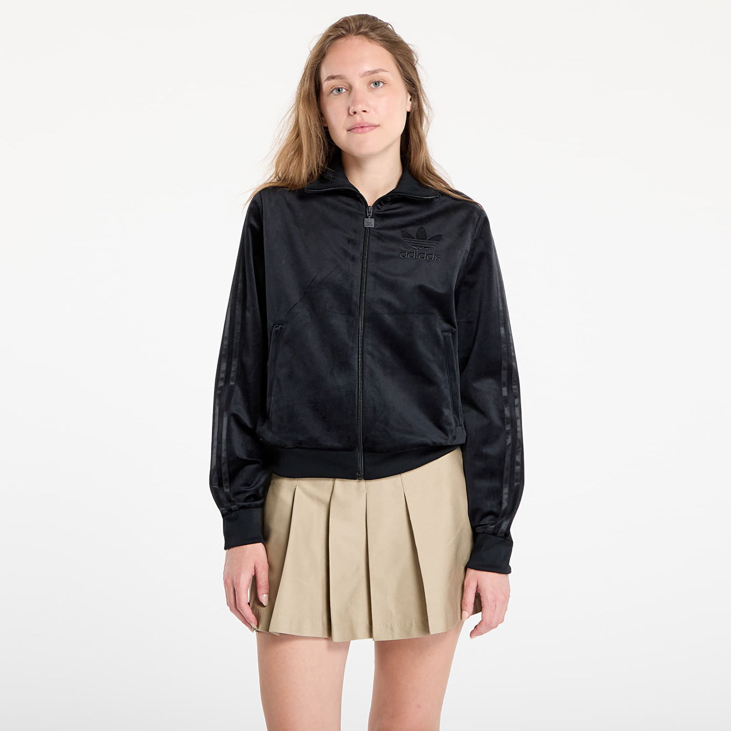 Mikina adidas Originals Adicolor Velour Track Top Čierna | JY2592, 0