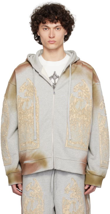 Mikina Who Decides War Who Decides War Signature Mechanic Zip-Up Hoodie Šedá | 1110490021SS25, 0