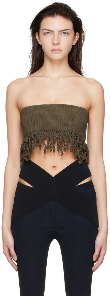 Tielko Dion Lee Dion Lee Cotton Fringe Bandeau Zelené | A7572S22, 0