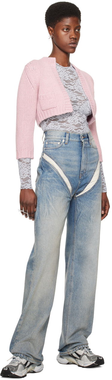 Sveter We11done We11done Cropped Cardigan Ružová | WD-KC0-24-645-W-LP, 3