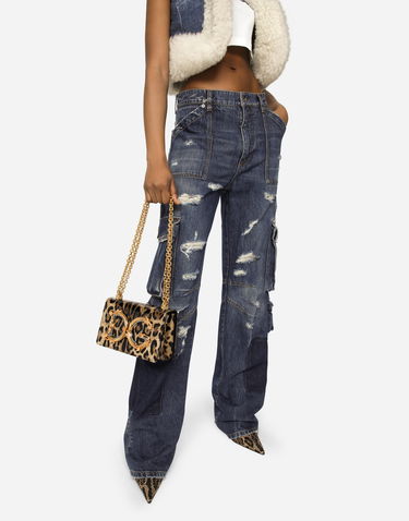 Kabelka Dolce & Gabbana Dolce & Gabbana DG Girls Leopard Print Shoulder Bag Hnedá | BB6498AM568HA93M, 1