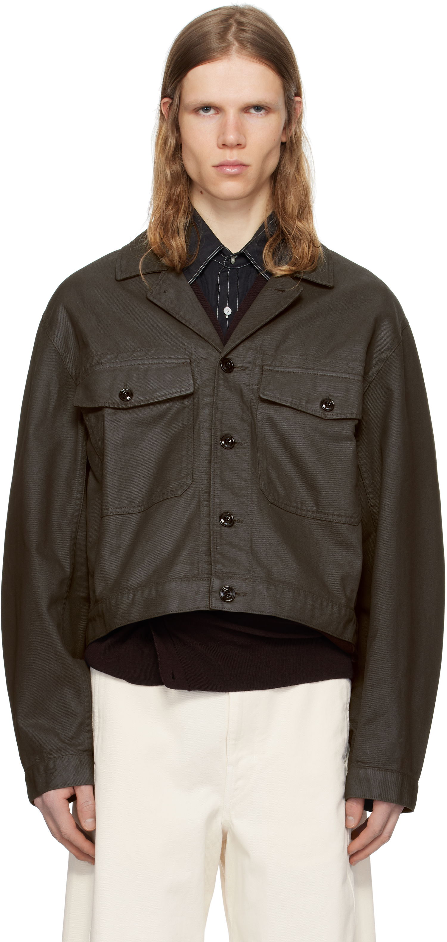 Bunda LEMAIRE Lemaire Trucker Denim Jacket Hnedá | OW1142 LD1030, 0