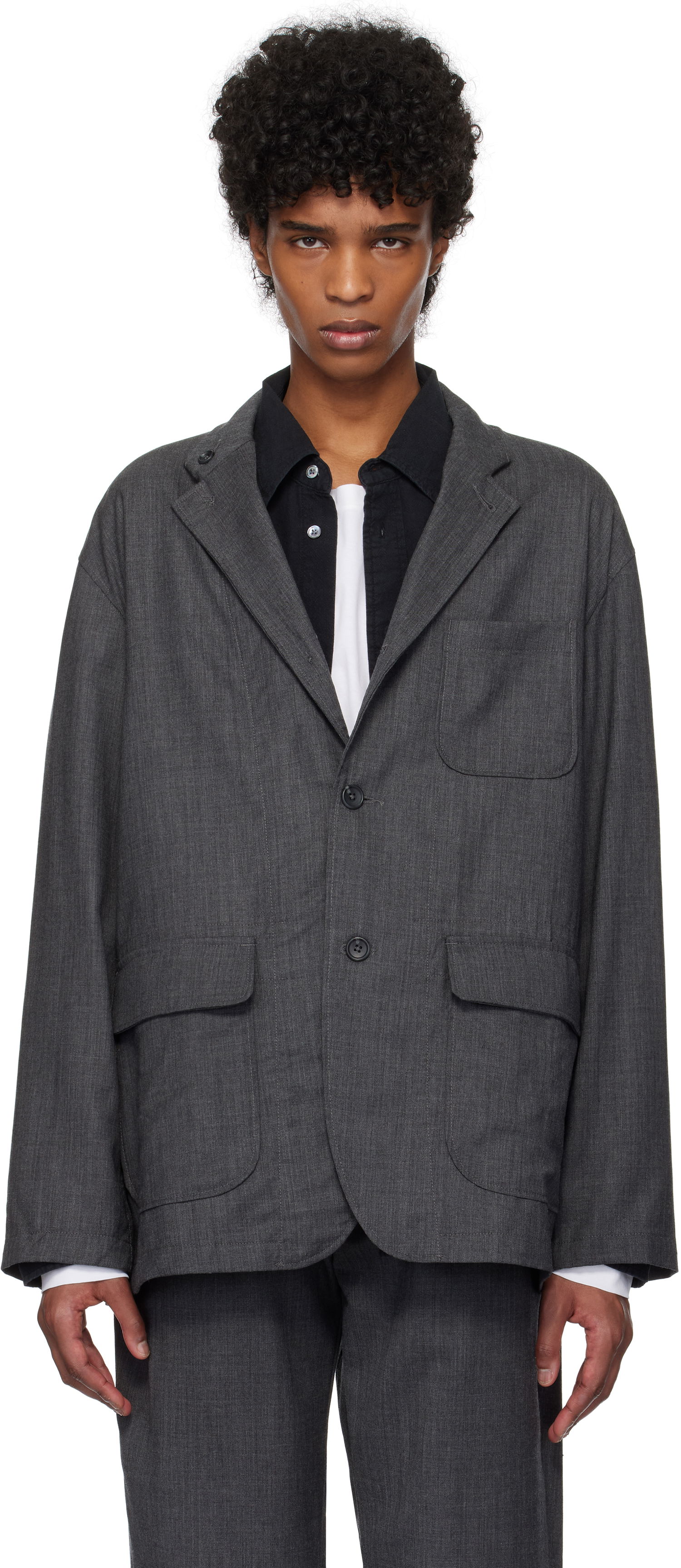 Bunda Engineered Garments Engineered Garments Loiter Blazer Šedá | 25S1D001, 0