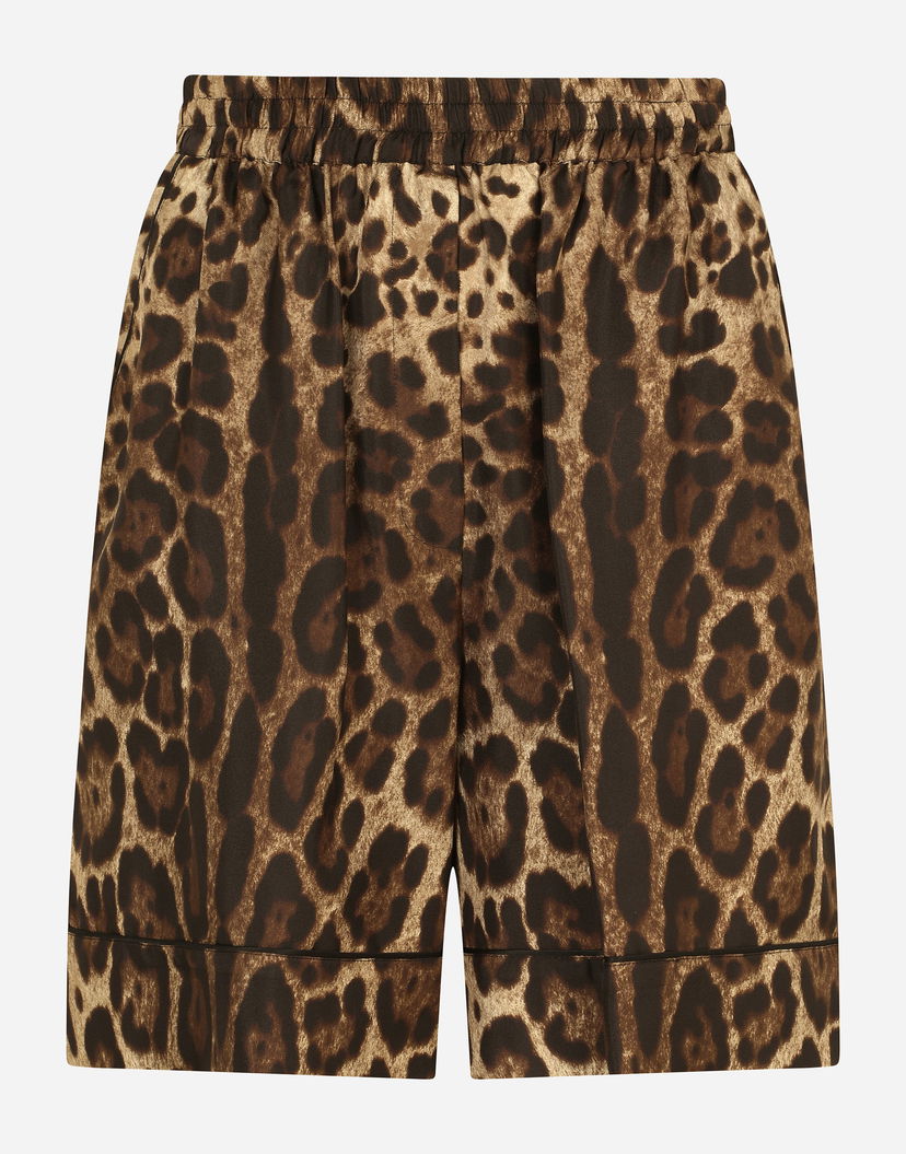 Šortky Dolce & Gabbana Dolce & Gabbana Animal Print Shorts Hnedá | FTAM7THS1ZXHY13M