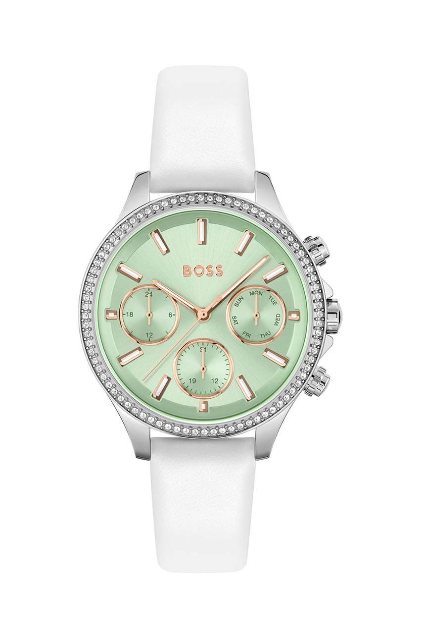 Hodinky BOSS Wrist Watch with Crystals and a Mint Green Dial Biela | 1502629, 0