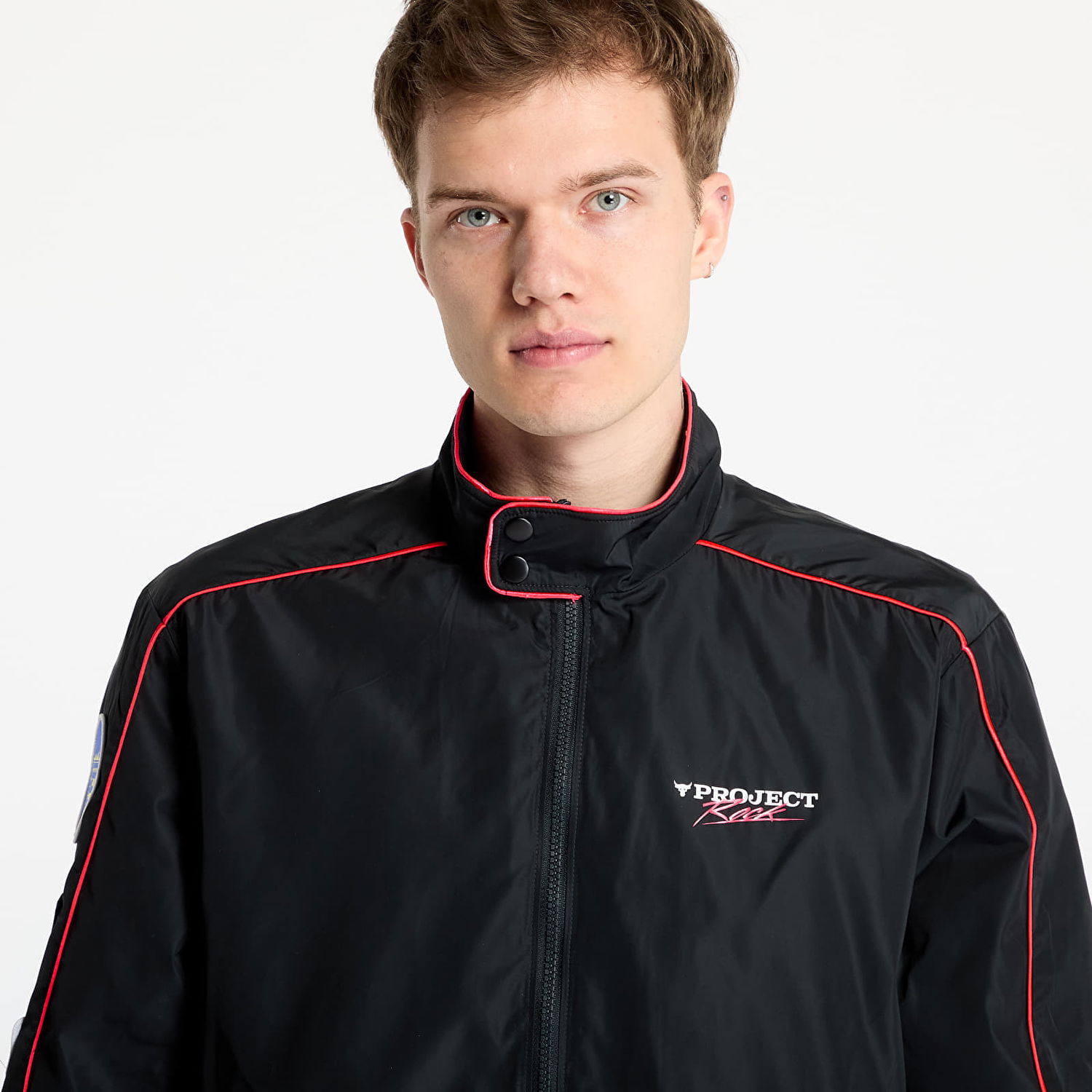 Bomber bunda Under Armour Project Rock Warmup Jacket Čierna | 1389931-001, 1