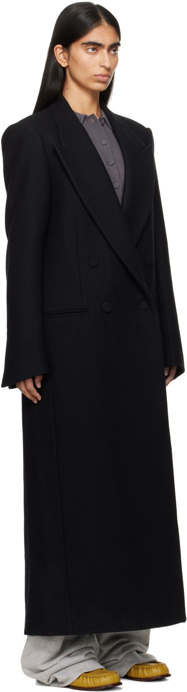 Trenčkot Dries Van Noten Dries Van Noten Wool Double-Breasted Maxi Coat Čierna | 242-010216-9223, 1