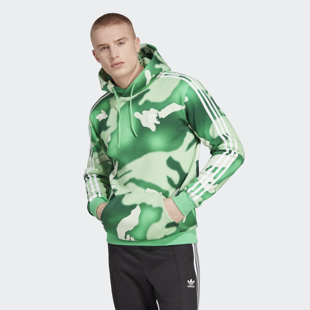 Mikina adidas Originals Graphics Camo Allover Print Zelené | HZ1158, 1
