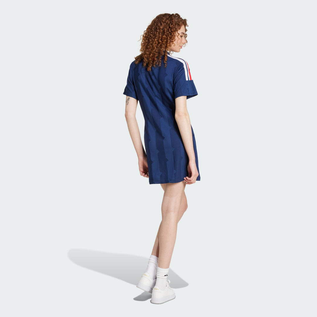 Blue Jacquard Tee Dress