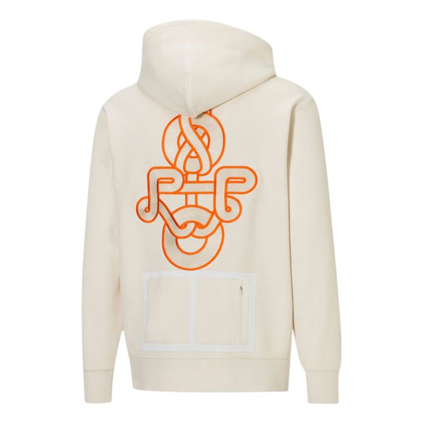 Mikina Puma PRONOUNCE Crossover Back Embroidered Knit Hoodie Biela | 532143-93, 0