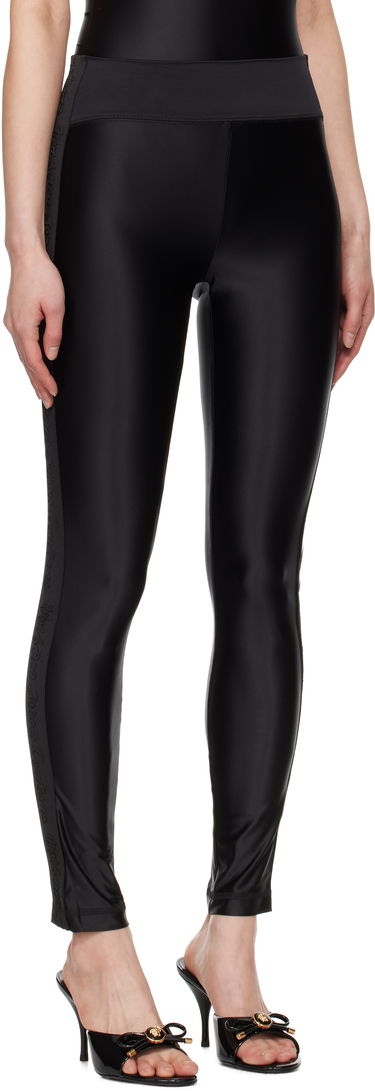 Legíny Versace Versace Jeans Couture Logo Trim Leggings Hnedá | E78HAC114_EJ0223, 4