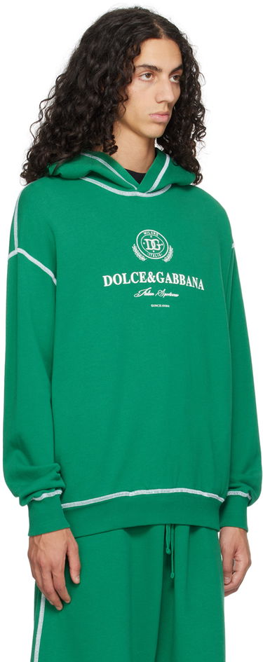 Mikina Dolce & Gabbana Designer Logo Hoodie Zelené | G9BDXZG7NON, 1