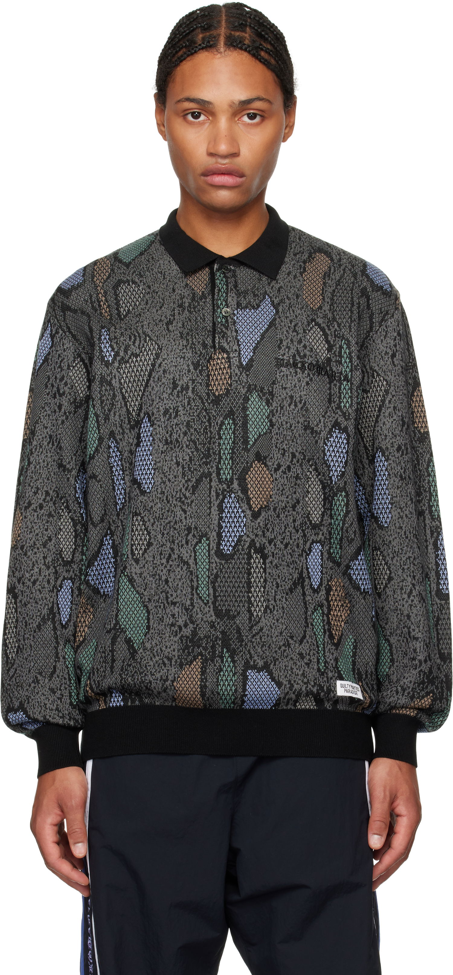 Polo tričko WACKO MARIA Knit Polo Šedá | 24FW-WMK-KN14, 0