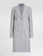 Dolce & Gabbana Single-Breasted Tweed Bouclé Coat