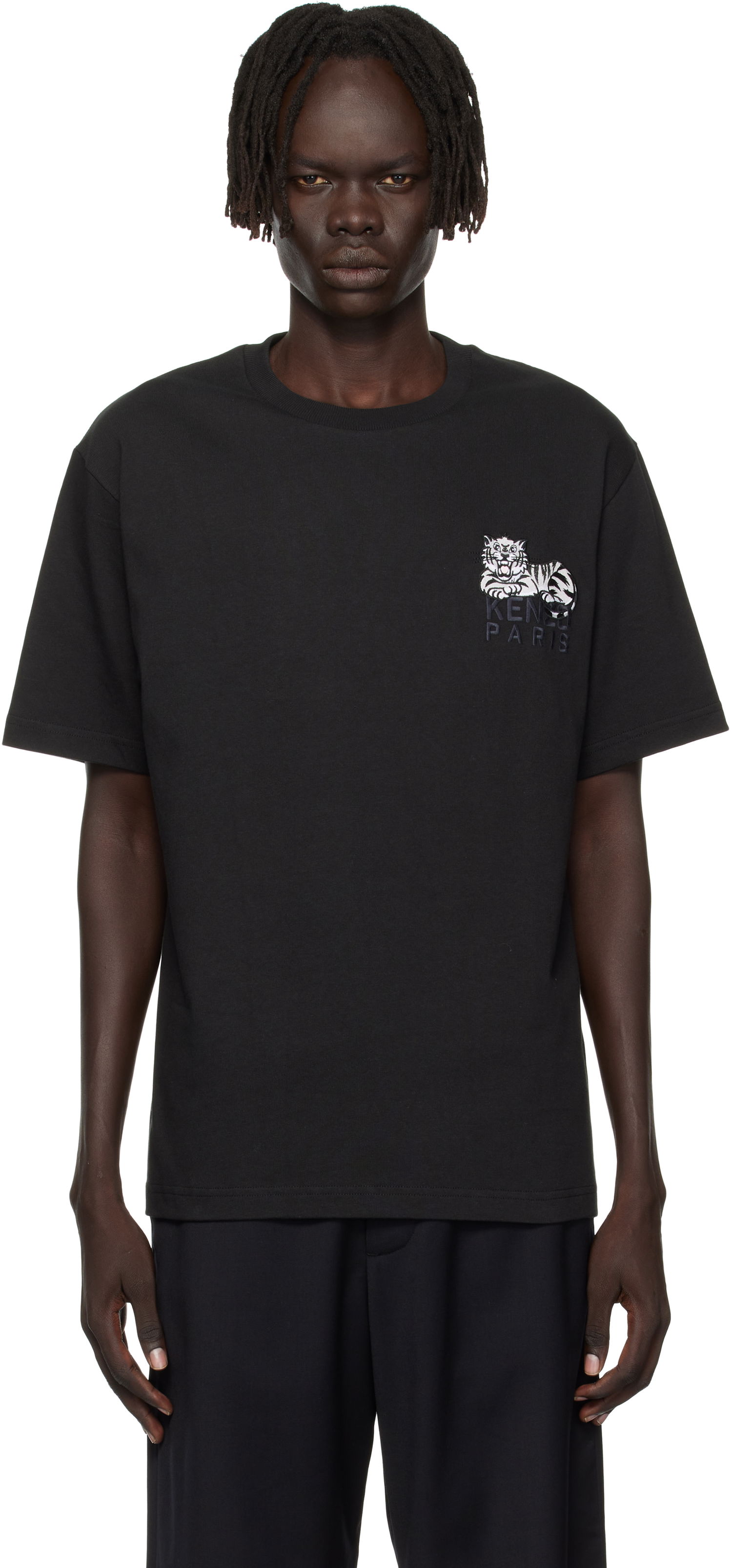 Tričko KENZO Kenzo Paris 'KENZO Happy Tiger' Embroidered T-Shirt Čierna | FF65TS2554SI, 0