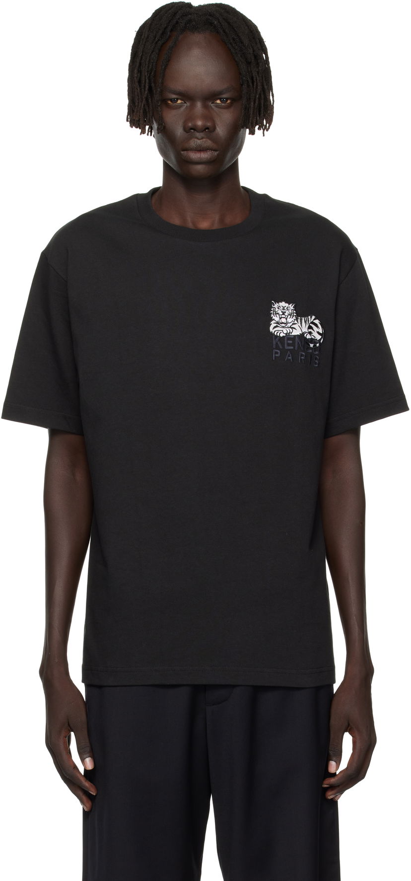 Tričko KENZO Kenzo Paris 'KENZO Happy Tiger' Embroidered T-Shirt Čierna | FF65TS2554SI