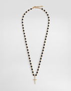 Dolce & Gabbana Beaded Cross Pendant Necklace