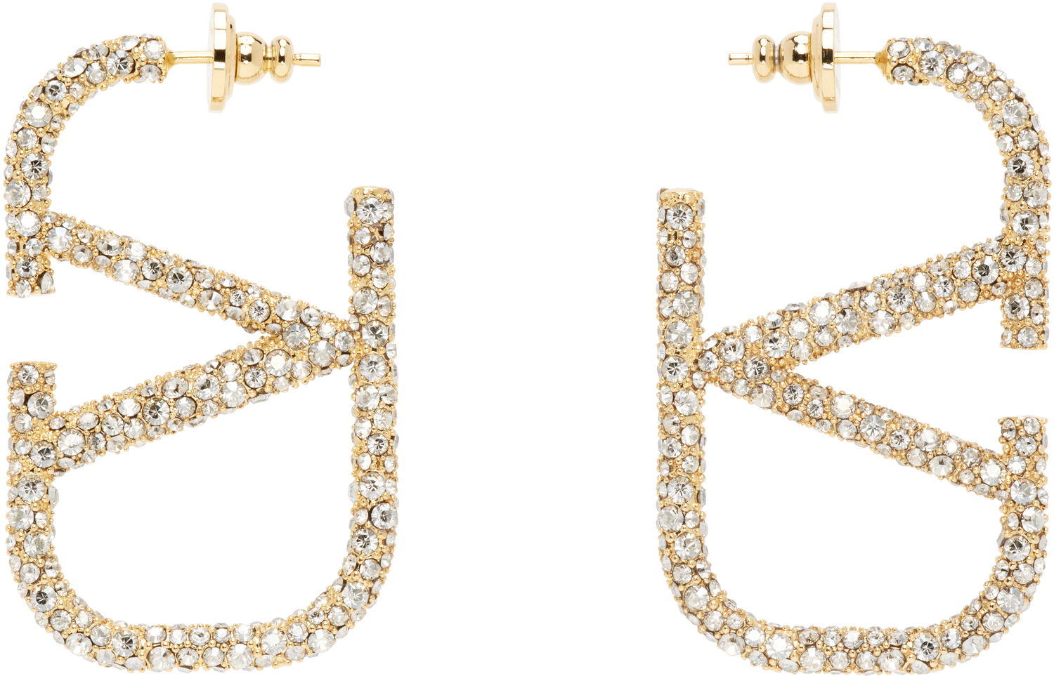 Náušnice Valentino Valentino Garavani Crystal VLogo Signature Earrings Metalická | 6W2J0G04YCW, 0