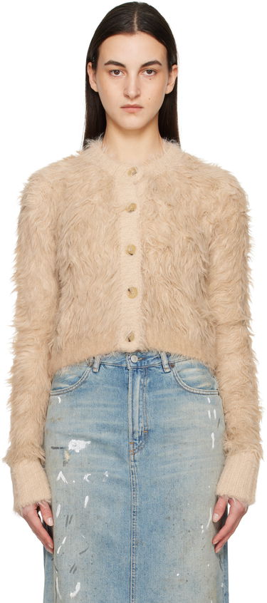 Sveter Acne Studios Acne Studios Textured Cardigan Béžová | A60553-, 0