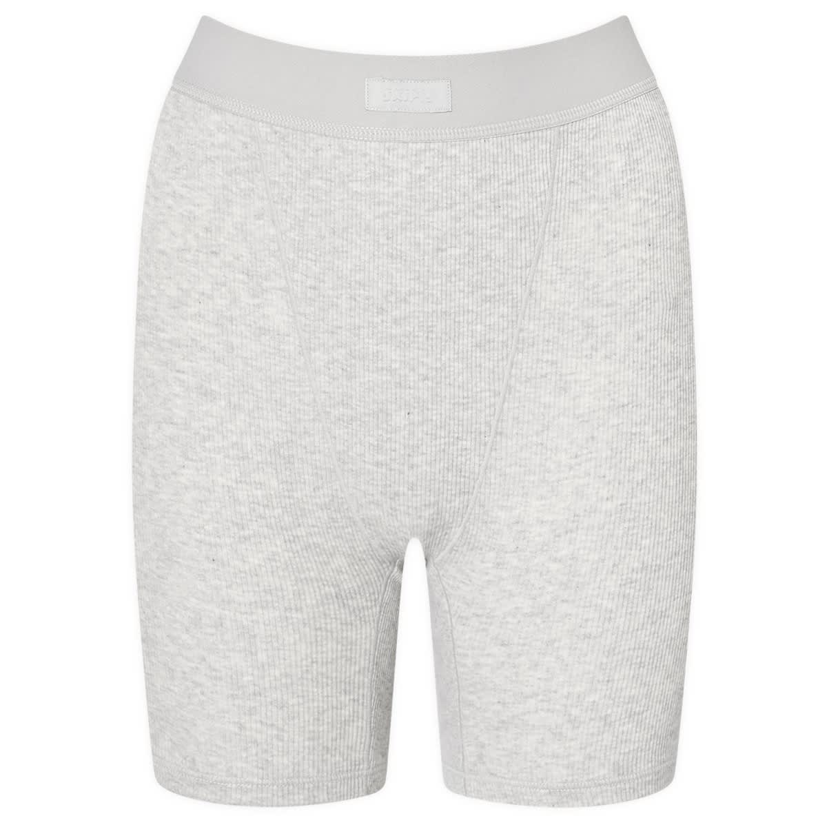 Šortky SKIMS Ribbed Cotton Boxer Shorts Šedá | PN-HWS-0042-LHG, 0