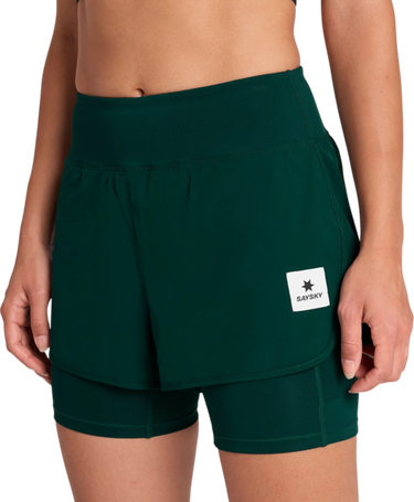 Šortky Saysky Saysky Women's Pace 2 in 1 3" Shorts Zelené | owrsh23c317-owrsh23c317, 0