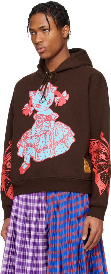 Mikina Chopova Lowena Chopova Lowena Dotty Graphic Hoodie Hnedá | 5241, 3