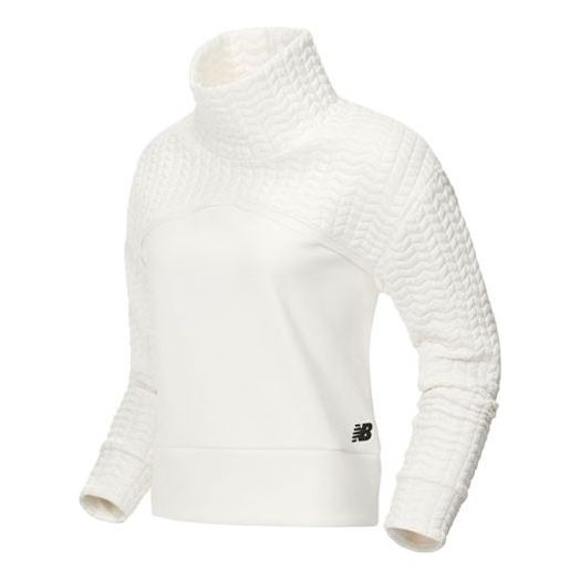 Sveter New Balance High Collar Hoodie Biela | WT13119-SST, 0