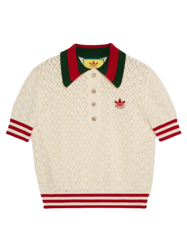 Polo tričko Gucci adidas x Cotton Polo Tee Biela | 693832 XKCDM 9133