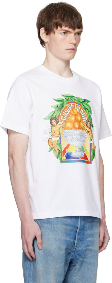 Tričko Casablanca Casablanca Triomphe D'Orange Graphic Tee Biela | MPF25-JTS-001-23-EX-FLANNELS, 1