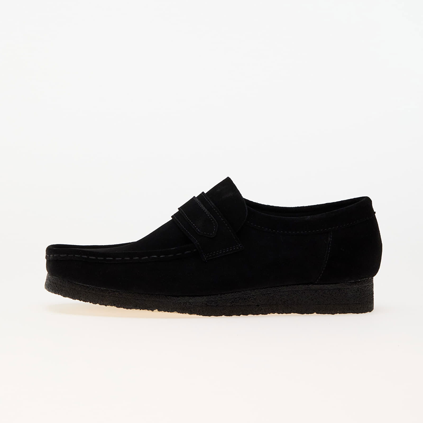 Wallabee Loafer Black Sde