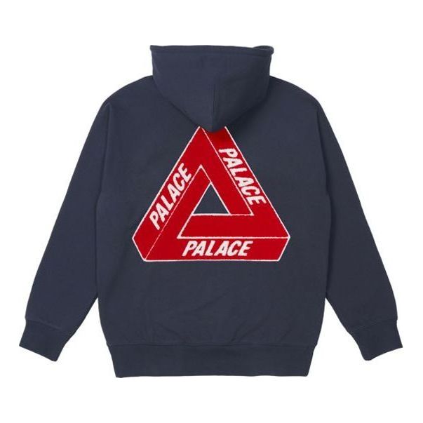 Mikina Palace Triangle Logo Hoodie Modrá | PAL-FW21-307