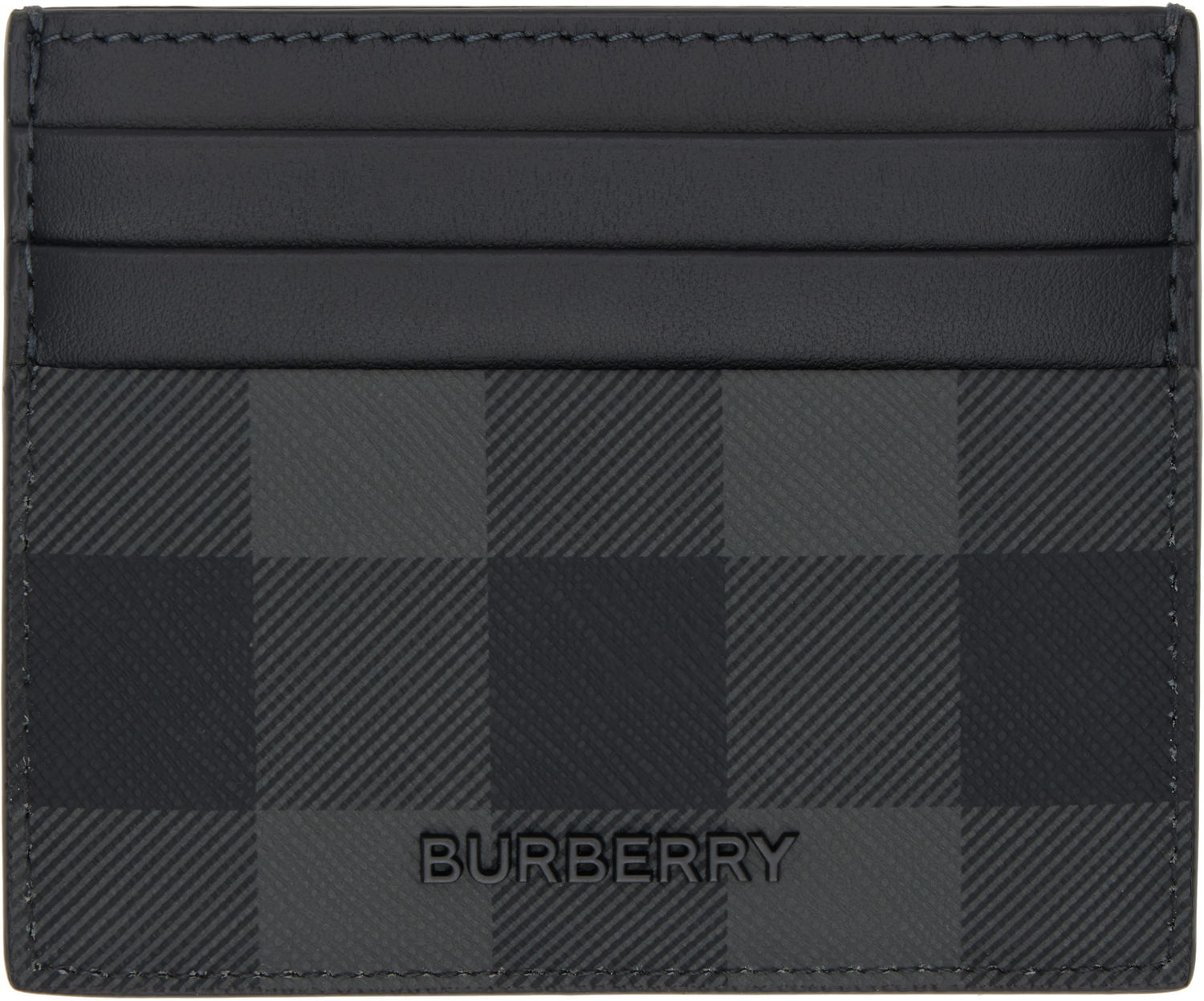 Peňaženka Burberry Tall Check Card Holder Čierna | 8074102, 0