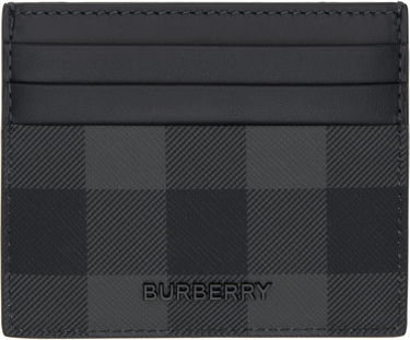 Peňaženka Burberry Tall Check Card Holder Čierna | 8074102, 0