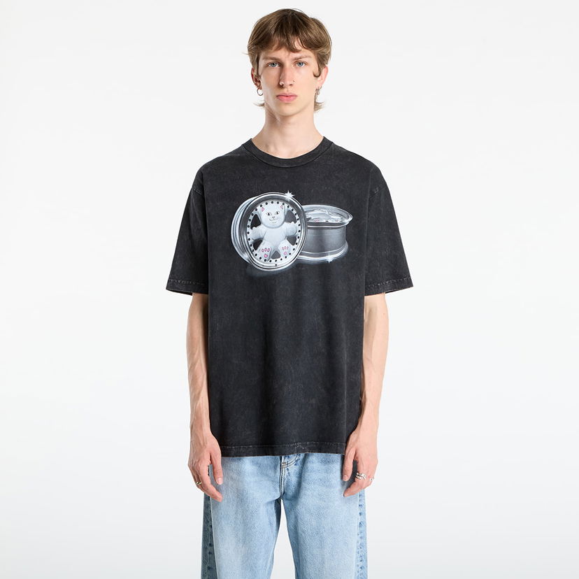 Tričko RIPNDIP RIPNDIP Nerm Wheels T-Shirt Vintage Wash Čierna | RNDFALL25119