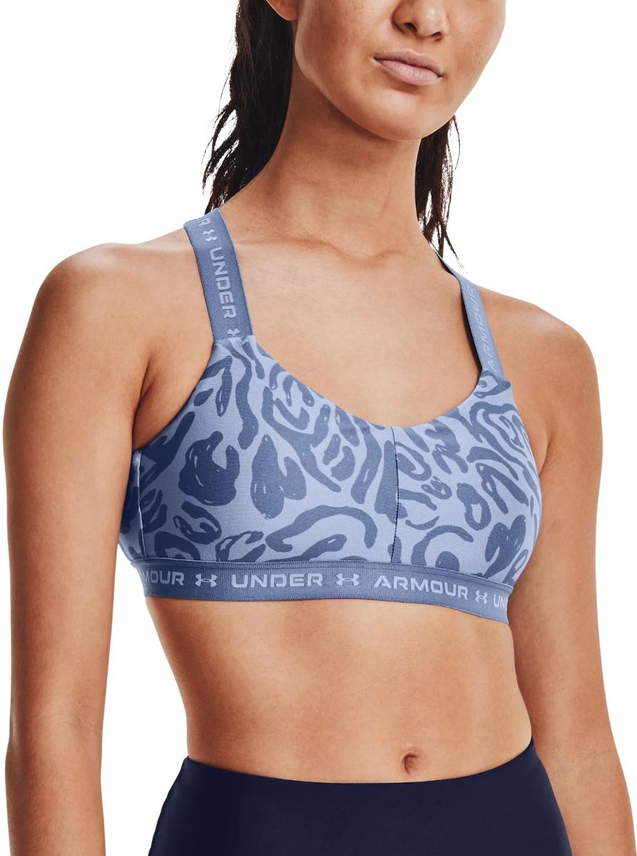 Podprsenka Under Armour Crossback Low Print Sports Bra Modrá | 1363240-470, 0