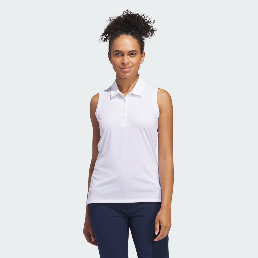 Polo tričko adidas Performance Ultimate365 Solid Sleeveless Polo Shirt Biela | IP4220, 1