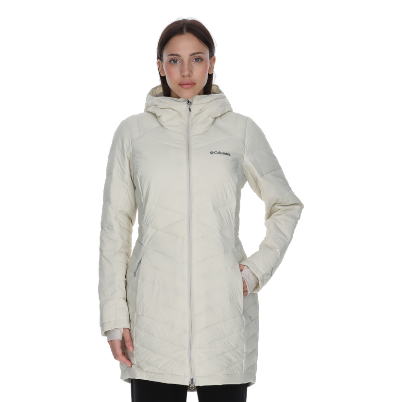 Prešívaná bunda Columbia Joy Peak™ II Quilted Hooded Mid-Length Jacket Béžová | 2088641278