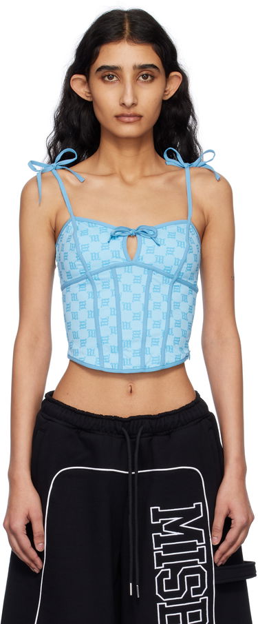 Tielko MISBHV MISBHV Monogram Coquette Tank Top Modrá | 250W114, 0