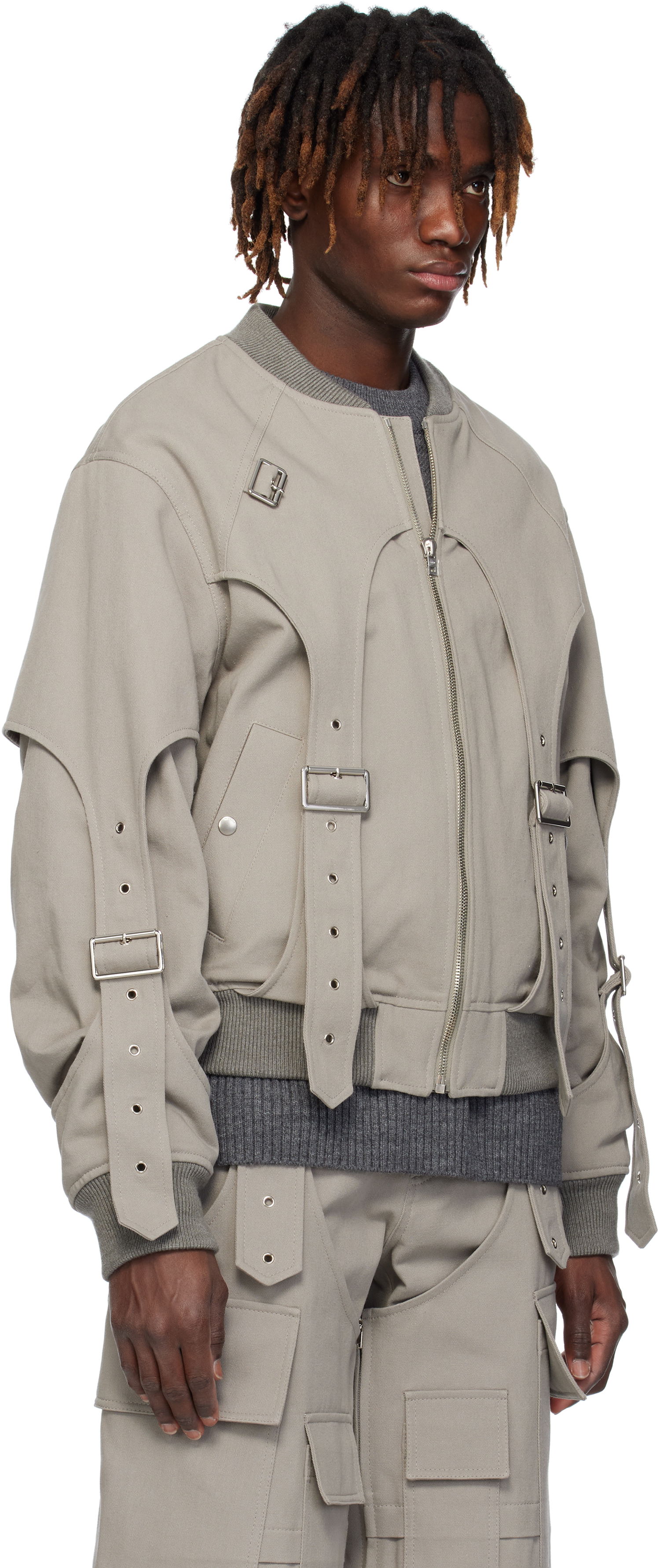 Bomber bunda We11done We11done Double Layered MA-1 Bomber Jacket Šedá | WD-JP0-25-032-U-GY, 1