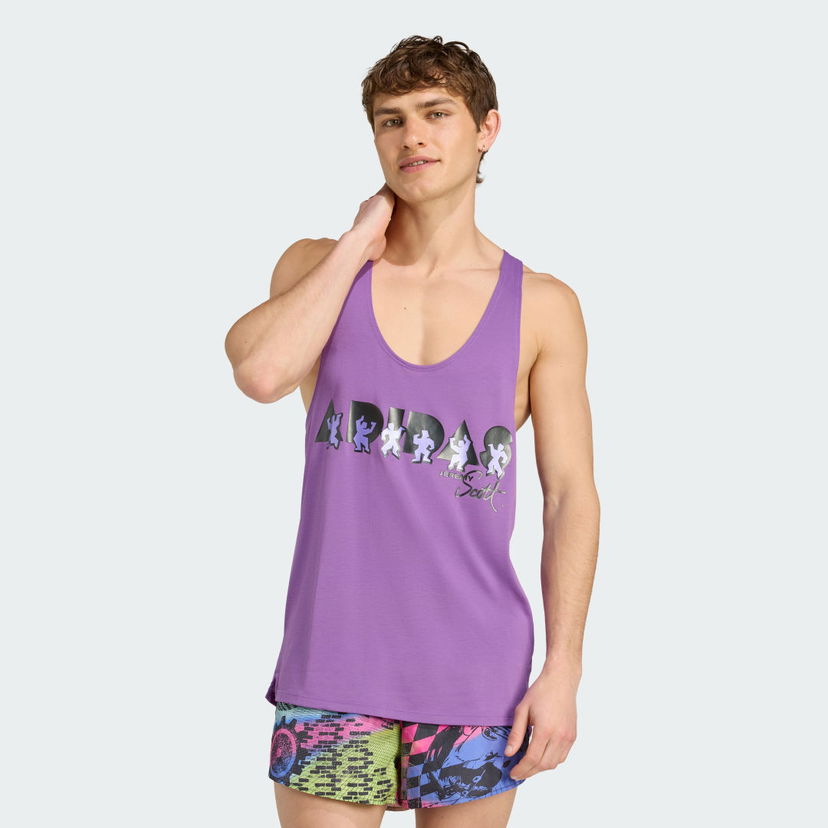 Tielko adidas Performance Jeremy Scott Pride Tank Top Fialová | JL7622