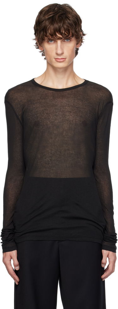 Sveter Ann Demeulemeester Ann Demeulemeester Greg Long Sleeve T-Shirt Čierna | 2402-M-JTS12-35-FA434-099, 0