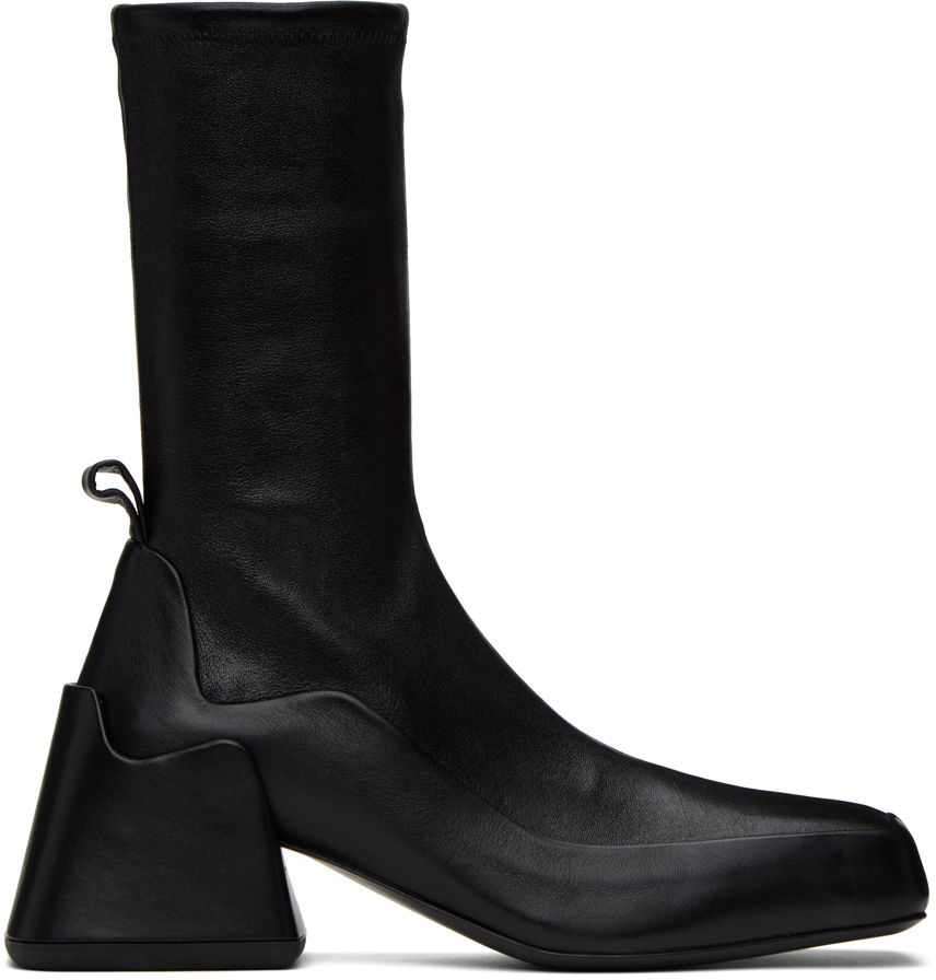 Tenisky a topánky Jil Sander Black Leather Ankle Boots Čierna | J16WU0020_P1758, 0