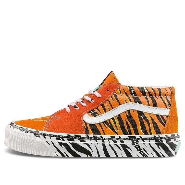 Tenisky a topánky Vans Aries x OG Sk8-Mid LX 'Tiger Bright' Oranžová | VN0A4BVC9WW
