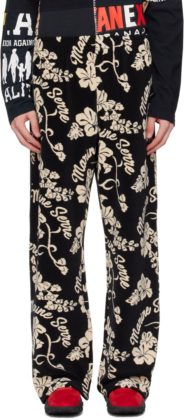 Tepláky Marine Serre Jacquard Sweatpants Čierna | UPA046 CJER0035, 0