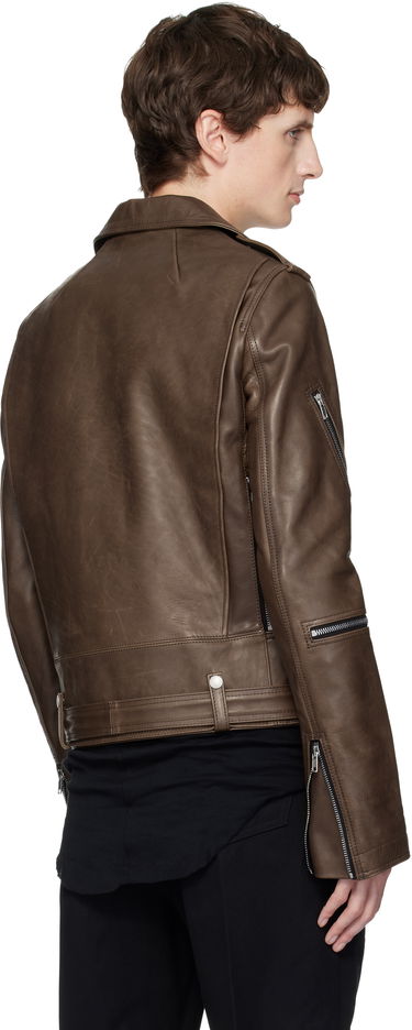 Bunda Rick Owens Concordians Bauhaus Stooges Leather Jacket Hnedá | RR02E1702 LHOSJP, 2