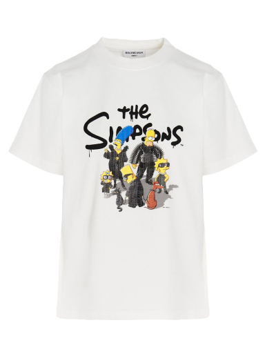 Tričko Balenciaga The Simpsons x Small Fit T-Shirt Biela | 670943TLVG70901